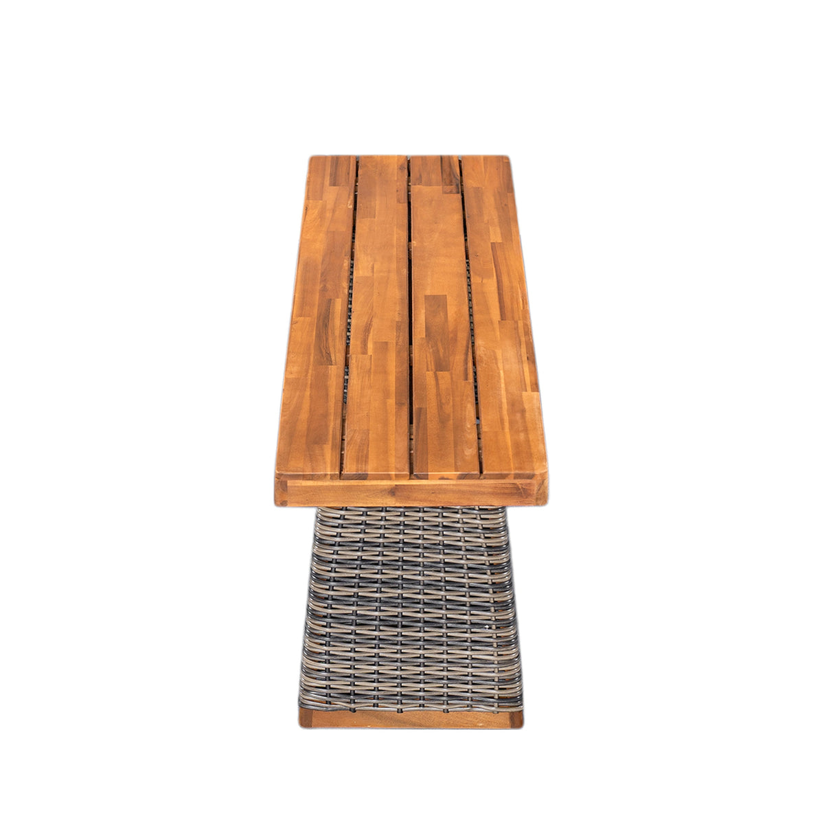 Outdoor Acacia Wood Bench with Teak Finish, photo 5 of 10