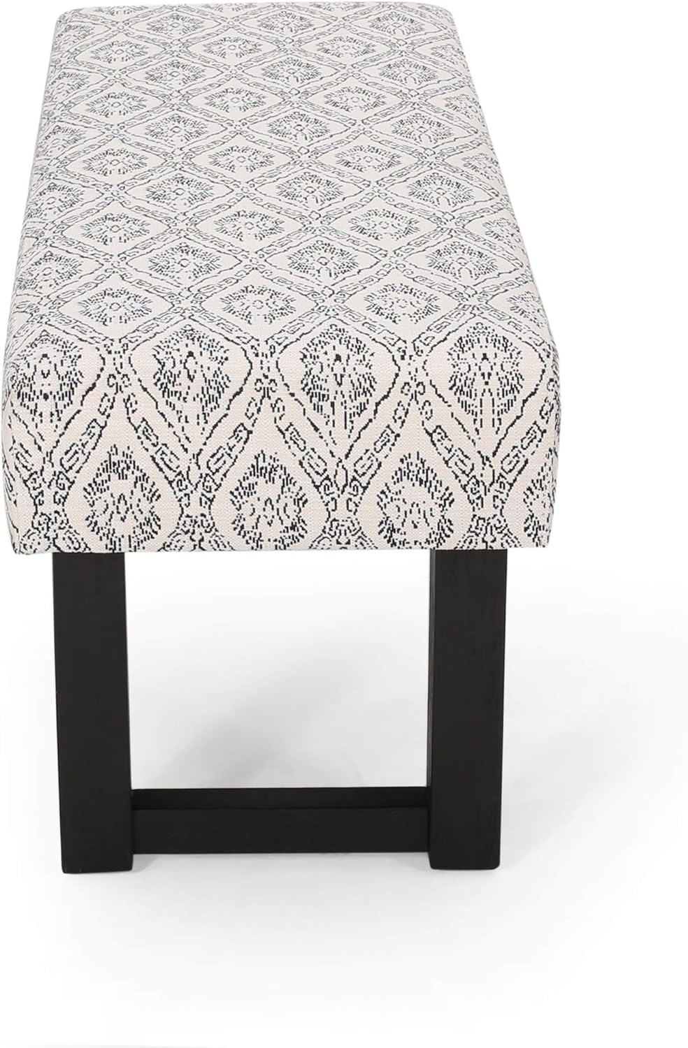 Ashford Boho Fabric Bench with Rubberwood Frame - Natural/Boho, photo 7 of 8