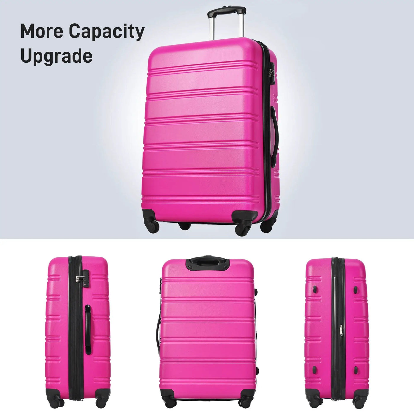 3 Piece Luggage Set Hardside Spinner Suitcase With Tsa Lock 20" 24" 28" Available by HouseOfZazla