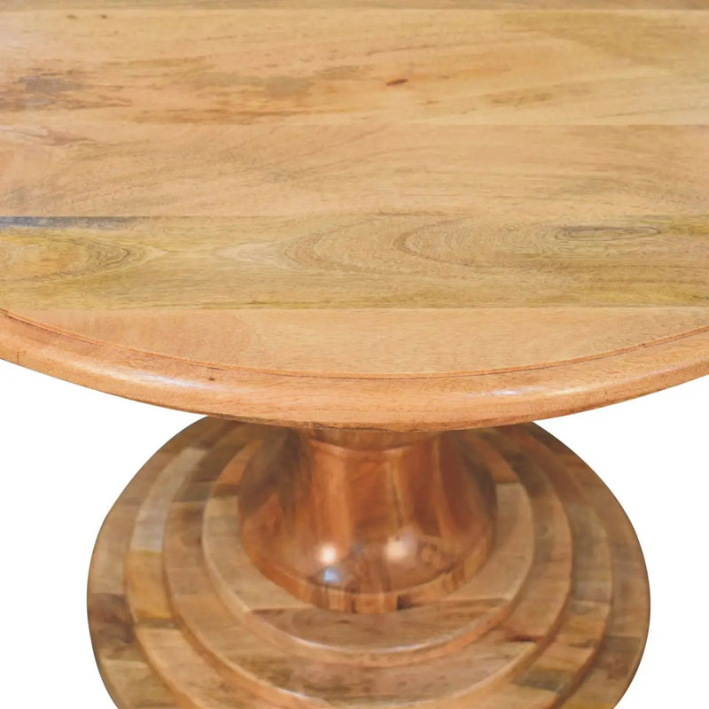 Solid Wood Round Turned Dining Table by HouseOfZazla