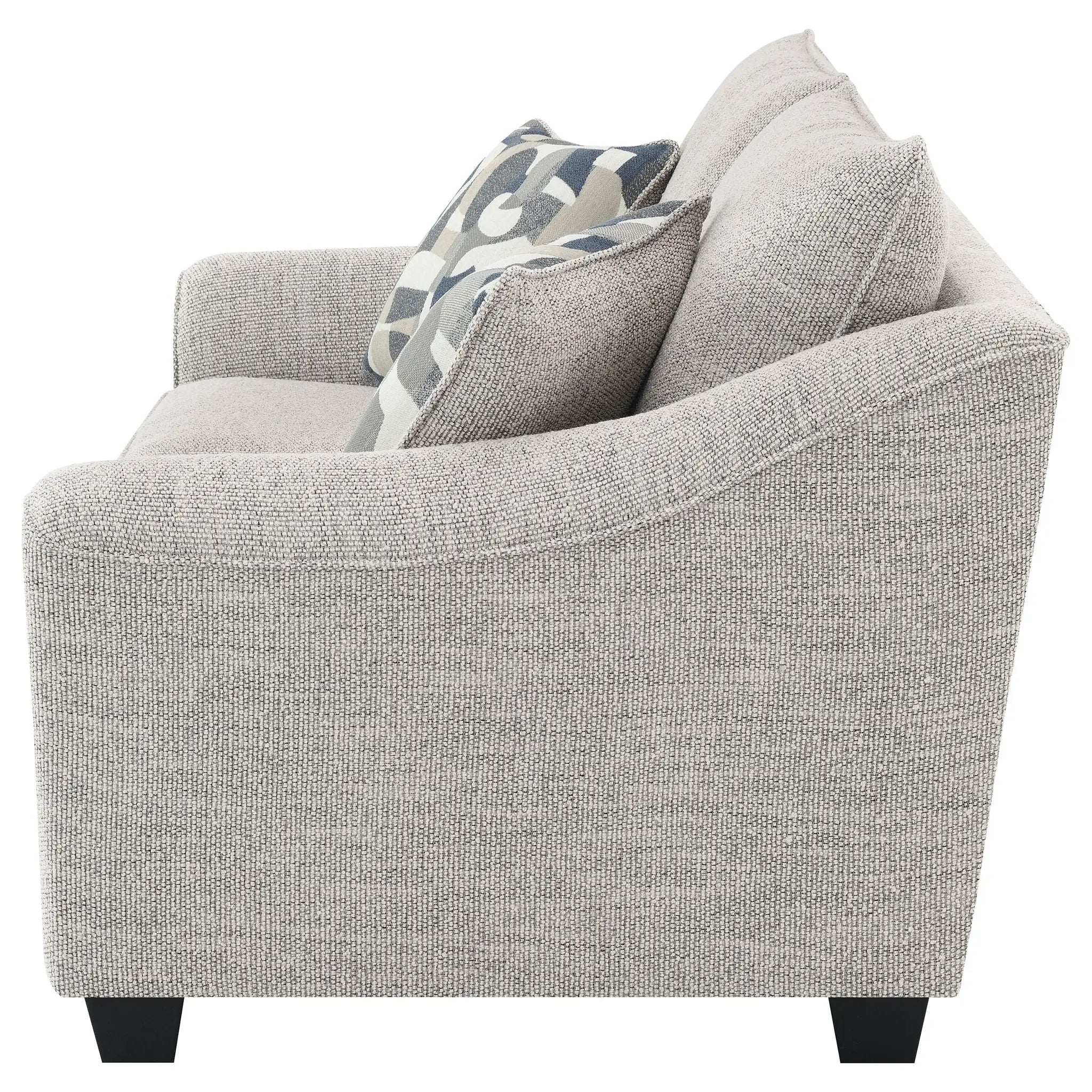 Tomkins Boucle Upholstered Loveseat Light Grey by Unique Piece Furniture