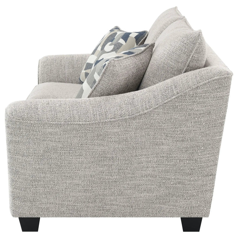 Tomkins Boucle Upholstered Loveseat Light Grey by Unique Piece Furniture