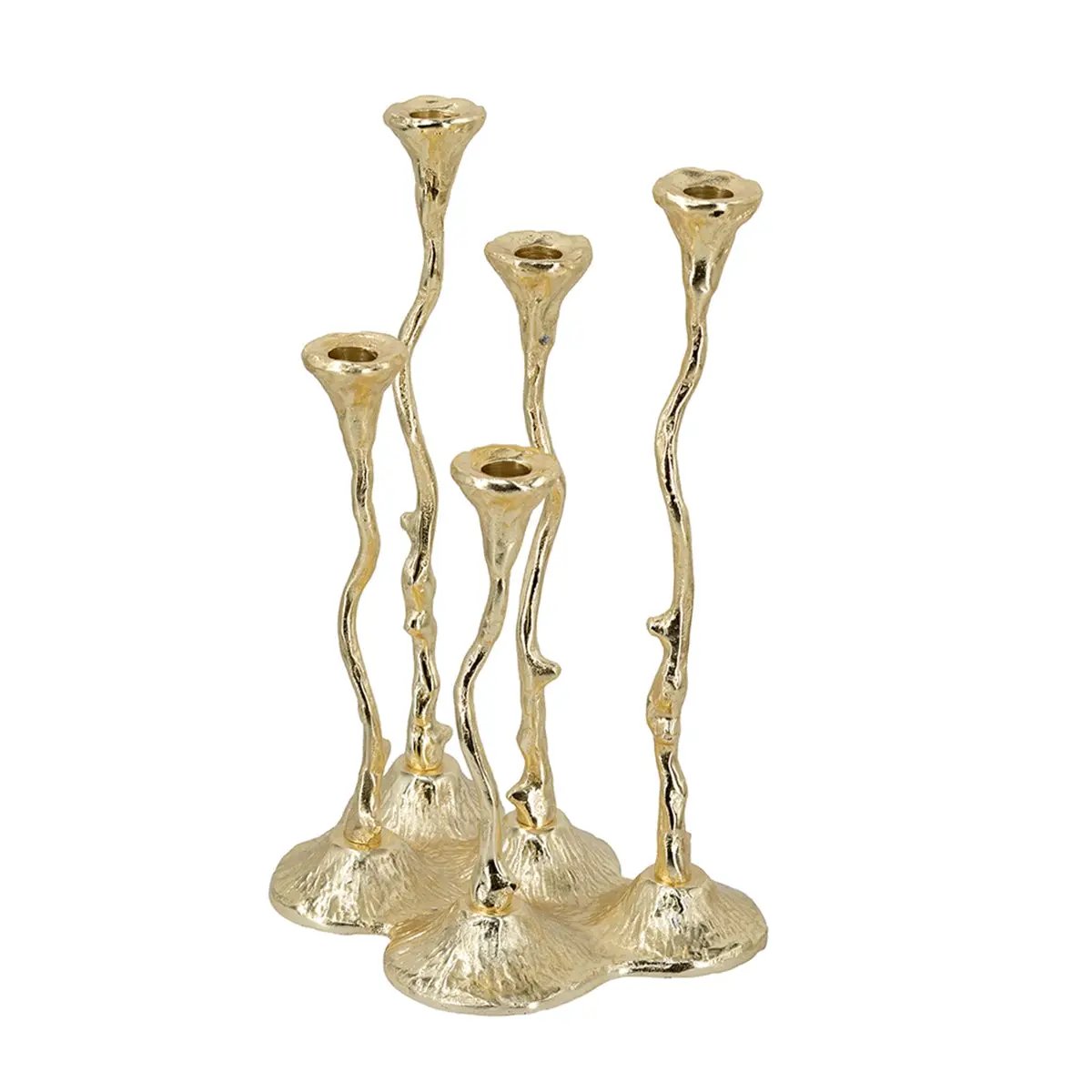 5-Light Cast Aluminum Taper Candle Holder by HouseOfZazla