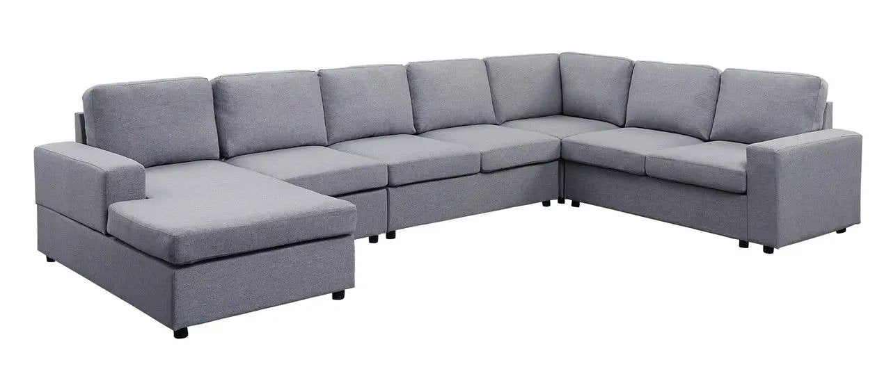 Hayden - 7 Seat Reversible Modular Sectional Sofa Chaise by HouseOfZazla