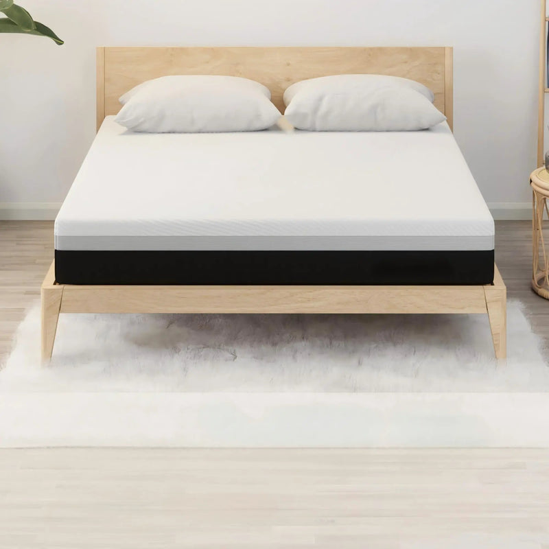 12'' Hybrid Mattress, Cooling Memory Foam & Pocket Springs Medium Firm - White - Queen by HouseOfZazla