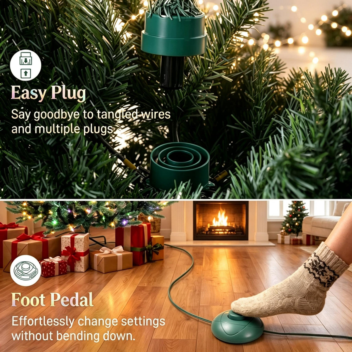 Prelit Colorado Christmas Tree with Built-In Lights - Green, photo 4 of 9