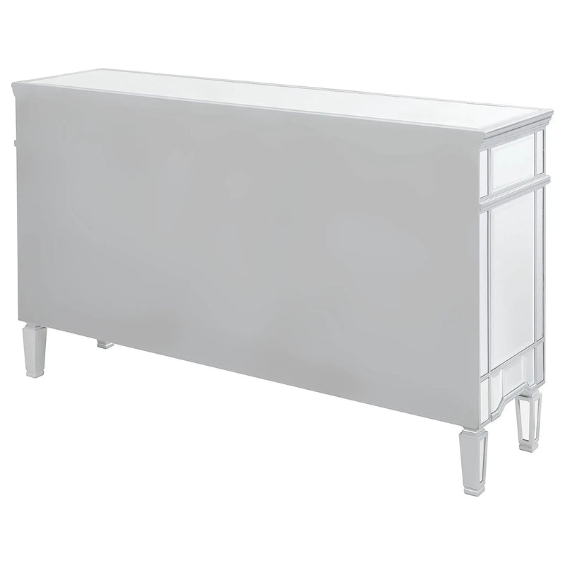 Duchess 5-drawer Mirrored Storage Accent Cabinet Silver by Unique Piece Furniture