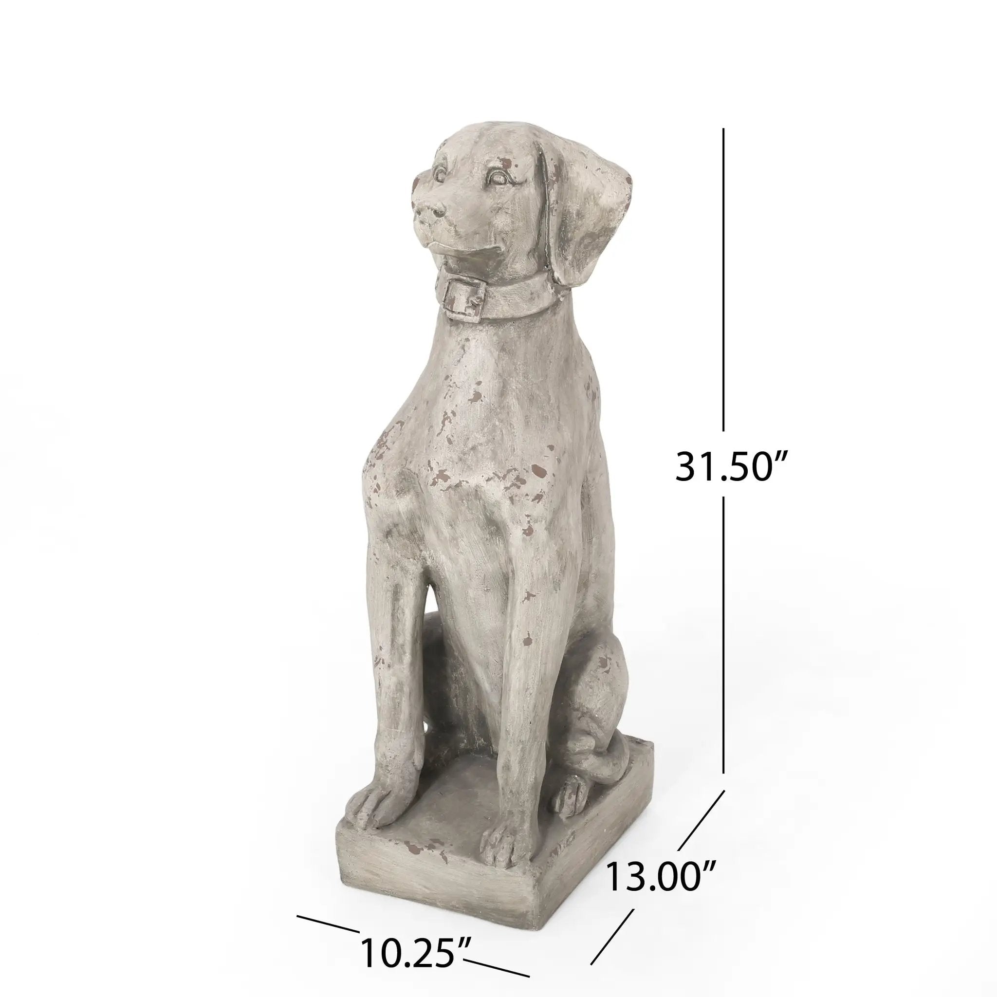 MGO Dog Decor Outdoor Dog Statue, Antique by HouseOfZazla