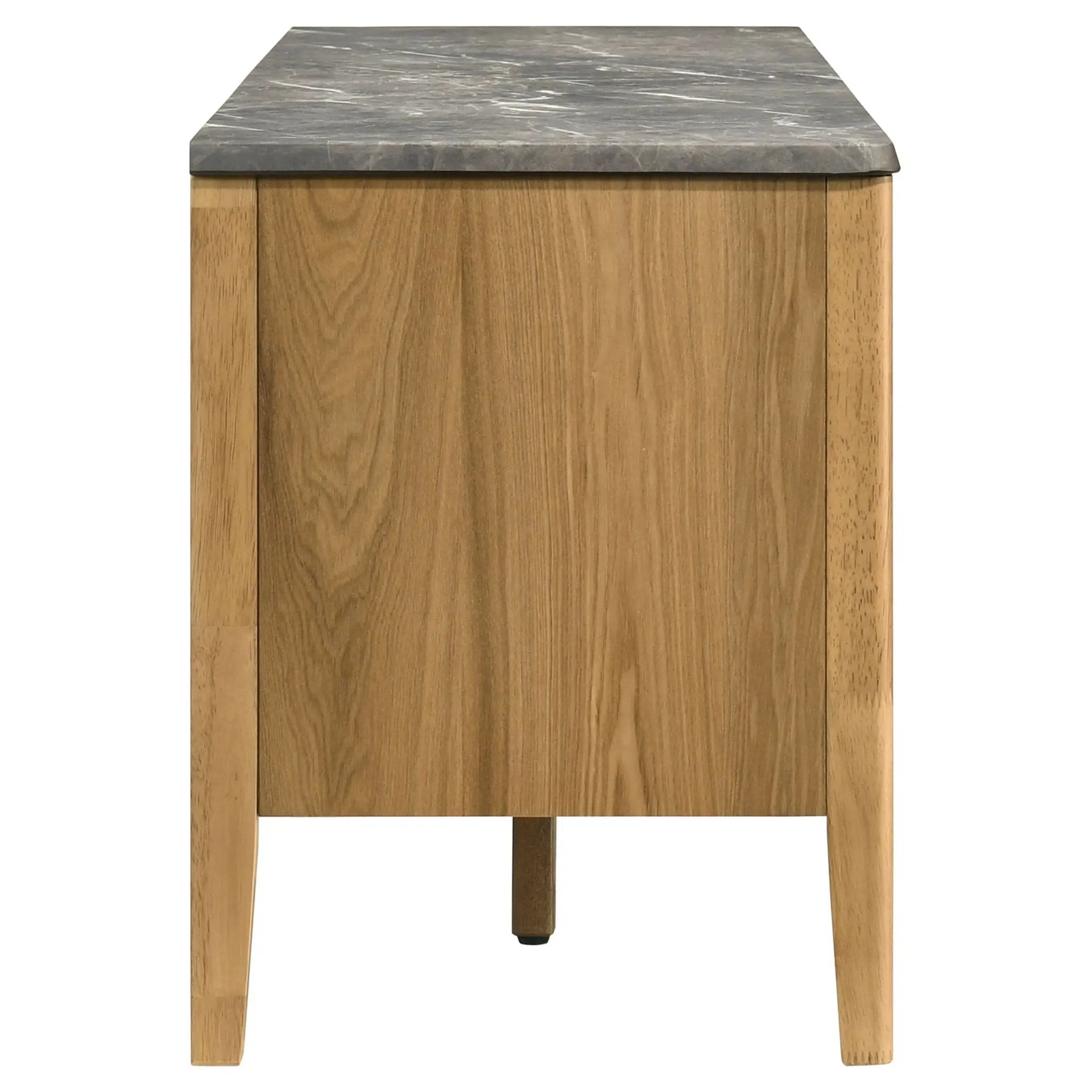 Bradley 63-inch 2-Door SmartTop TV Stand Grey and Natural by Unique Piece Furniture