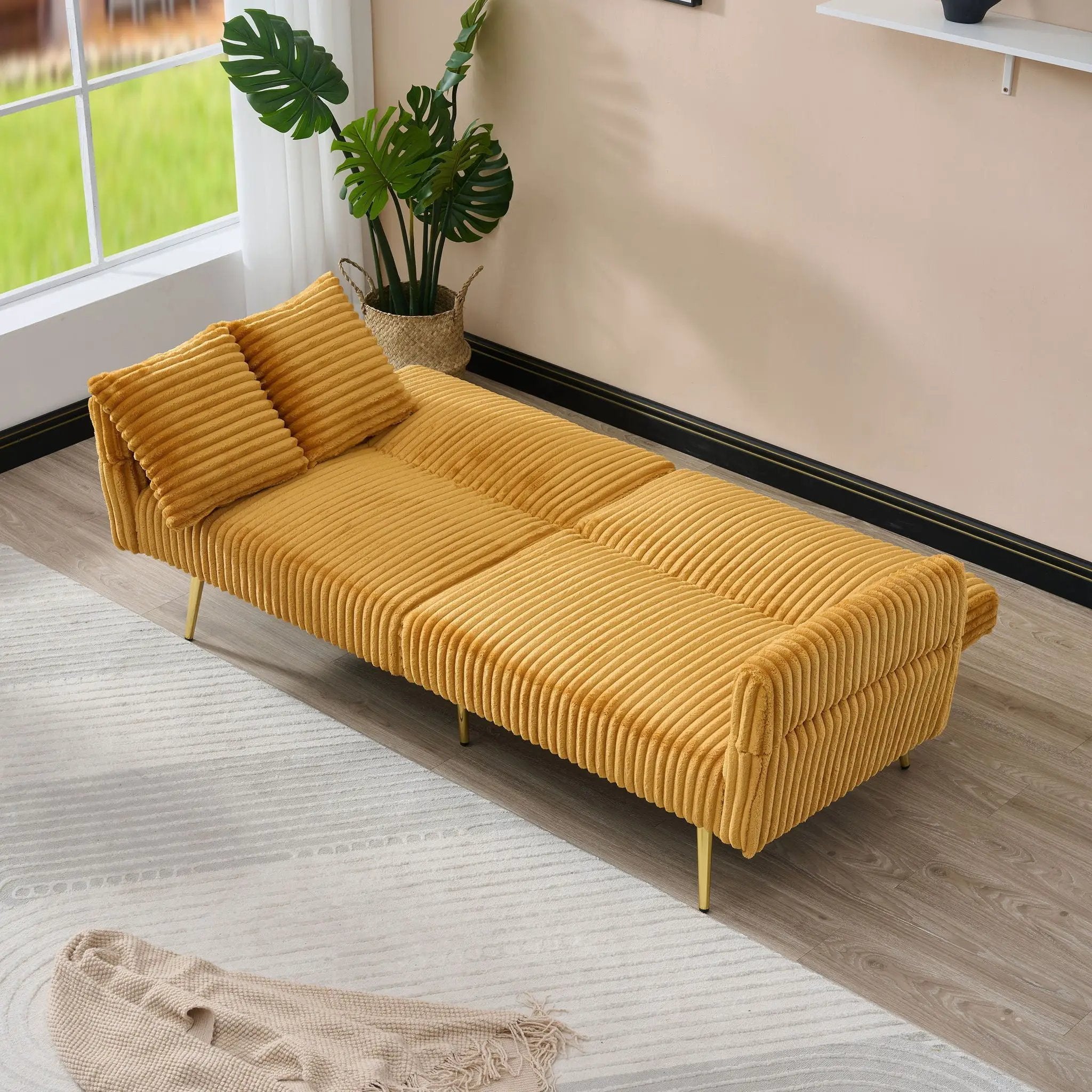 Luxury Foldable Double Sofa Bed With Folding Armrests by Unique Piece Furniture