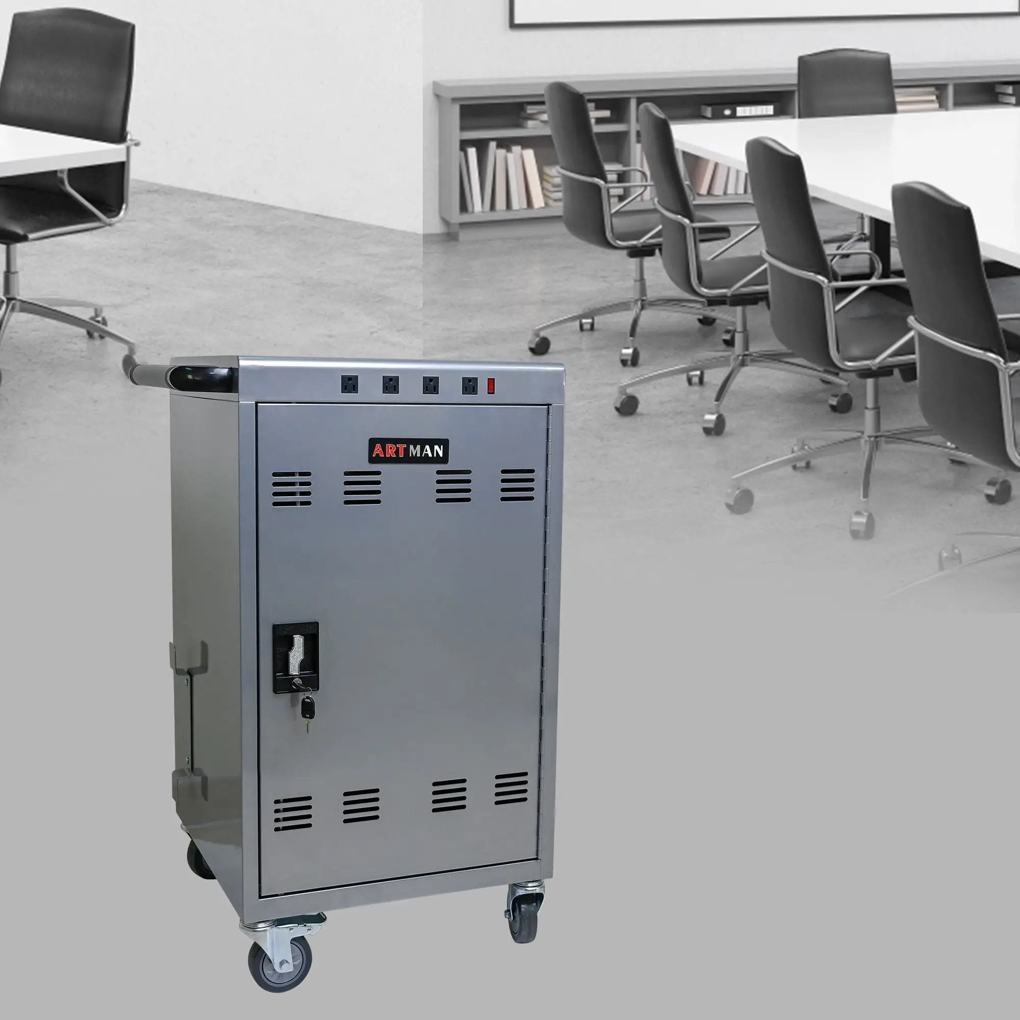 Mobile Charging Cart For Tablets Laptops 35, Device Capacity Matt Metal by HouseOfZazla