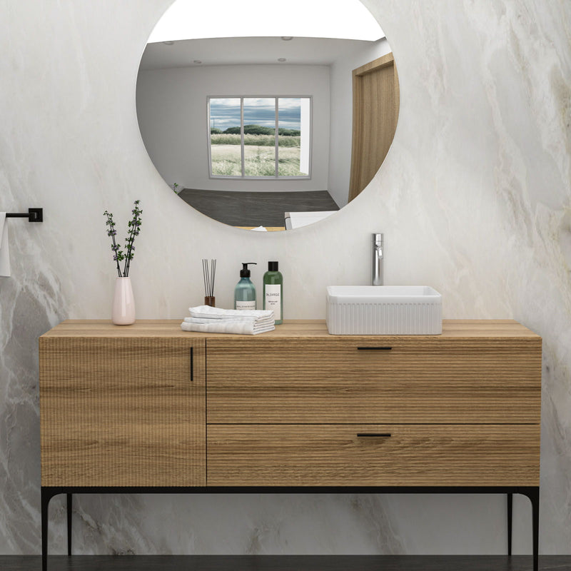 Modern Ceramic Rectangular Vessel Bathroom Sink by HouseOfZazla