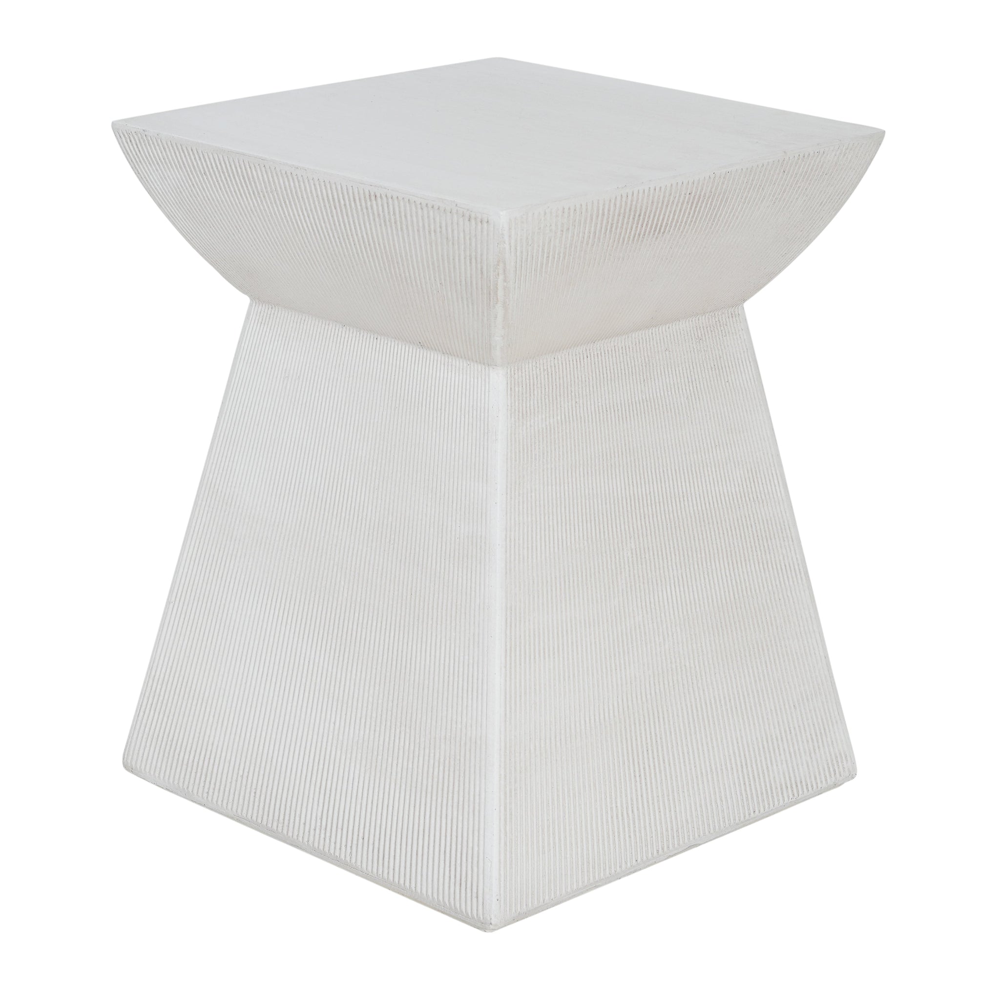Antique-Textured Magnesium Oxide Outdoor Side Table by HouseOfZazla