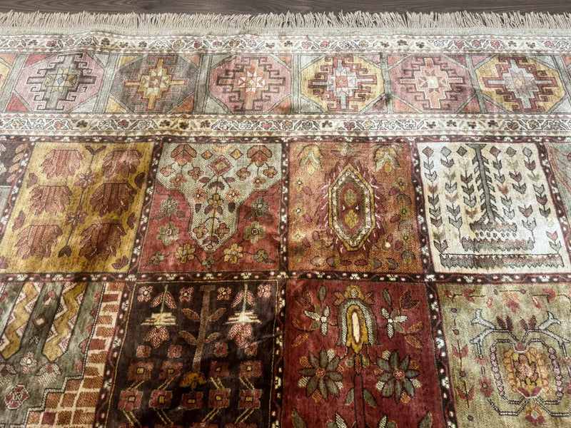 Panel Design Rug 8 x 10.6, Oriental Carpet, Belgium Power Loomed Rug by Jewel Rugs