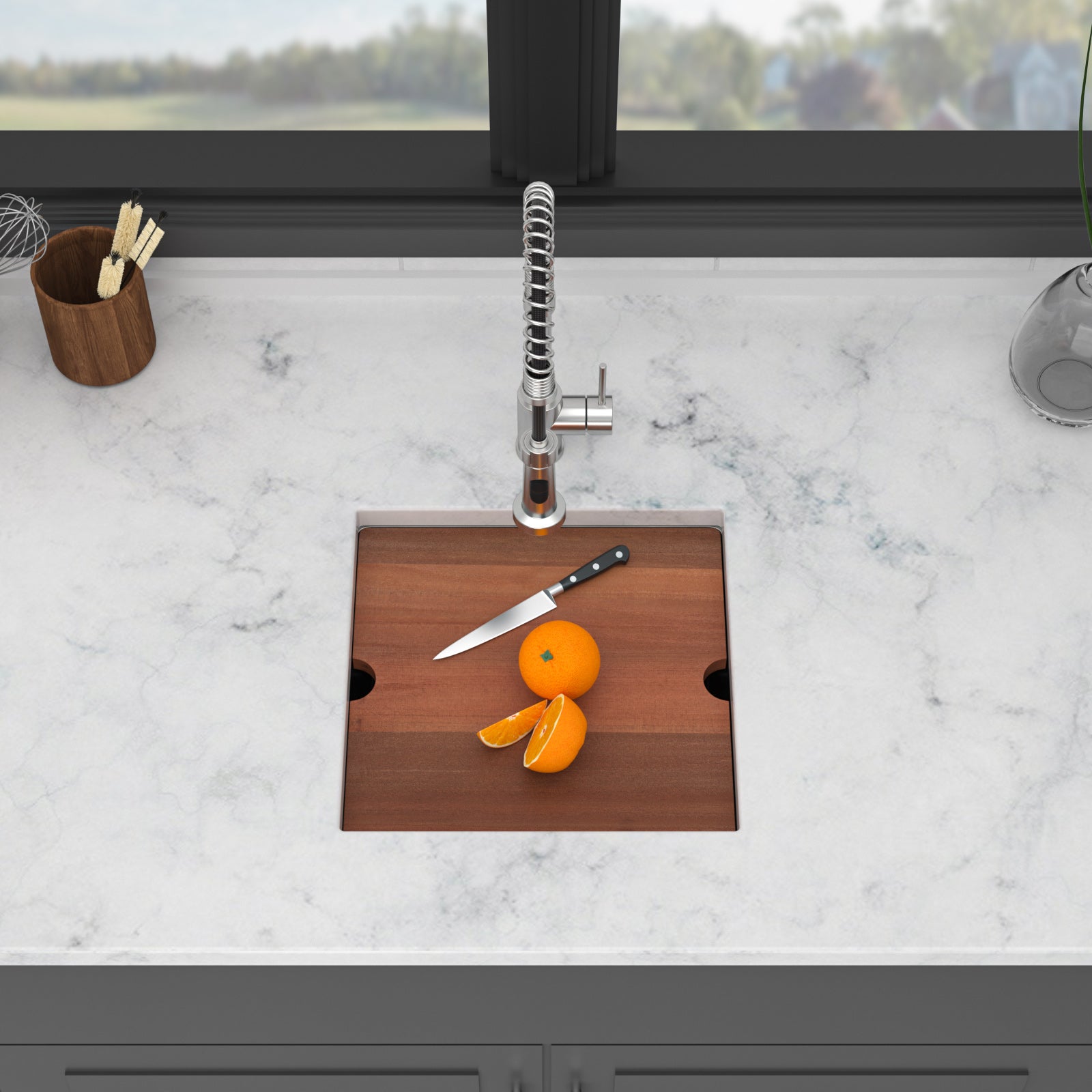 17" Undermount Kitchen Sink - Single Bowl by HouseOfZazla