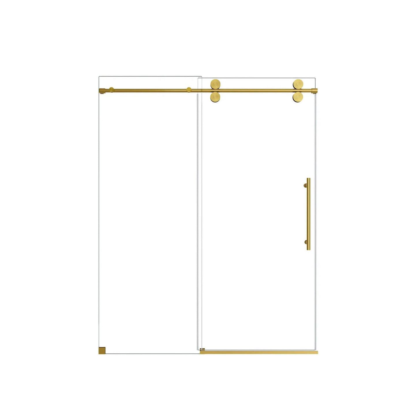 Frameless Single Sliding Shower Door With Clear Tempered Glass by HouseOfZazla
