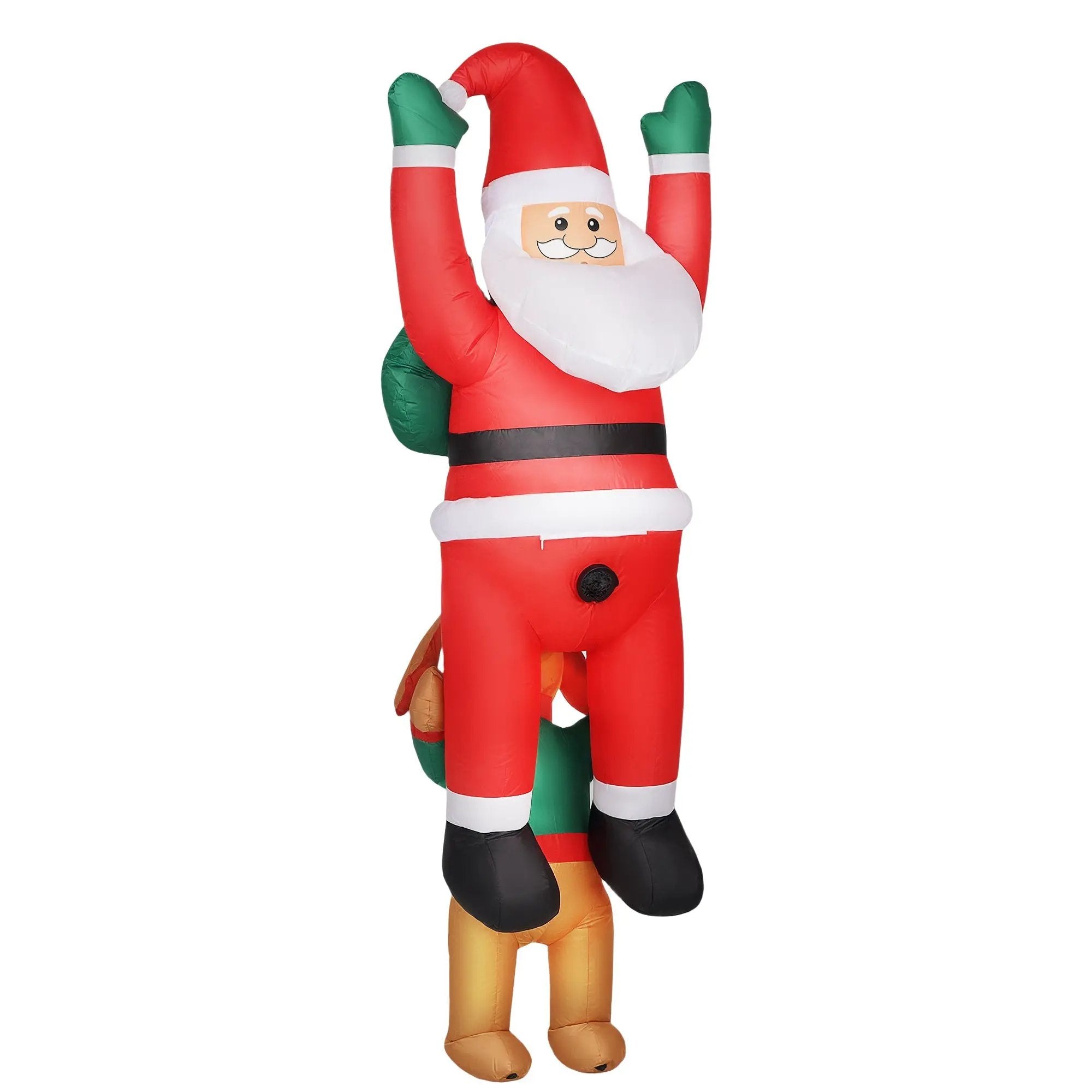 7FT Christmas Blow Up Decoration - Inflatable Santa with Dog by HouseOfZazla