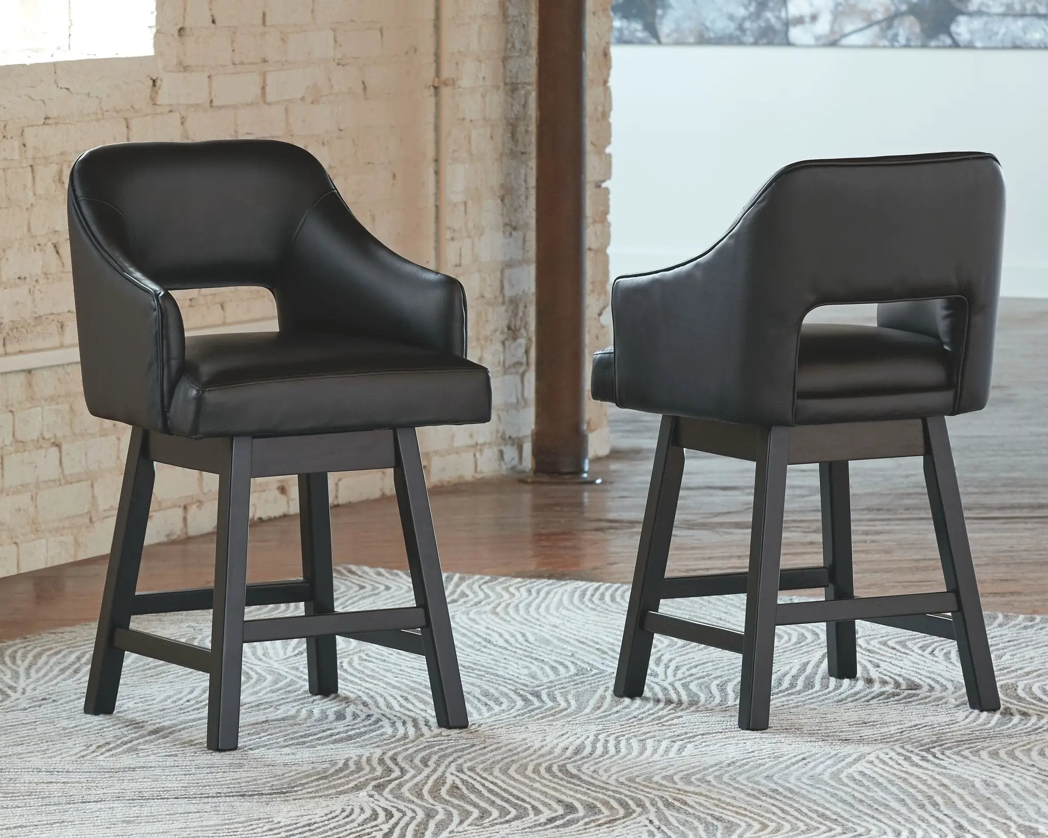 Tallenger - Upholstered Swivel Barstool (Set of 2) by Unique Piece Furniture