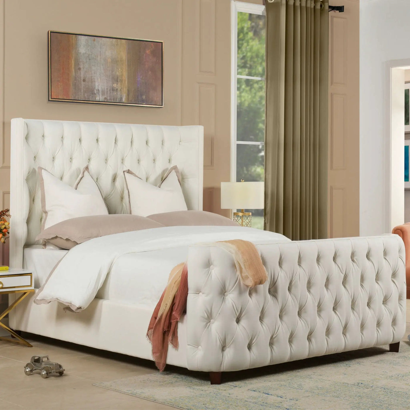 Brooklyn - Tufted Panel Bed Headboard And Footboard Set by Unique Piece Furniture