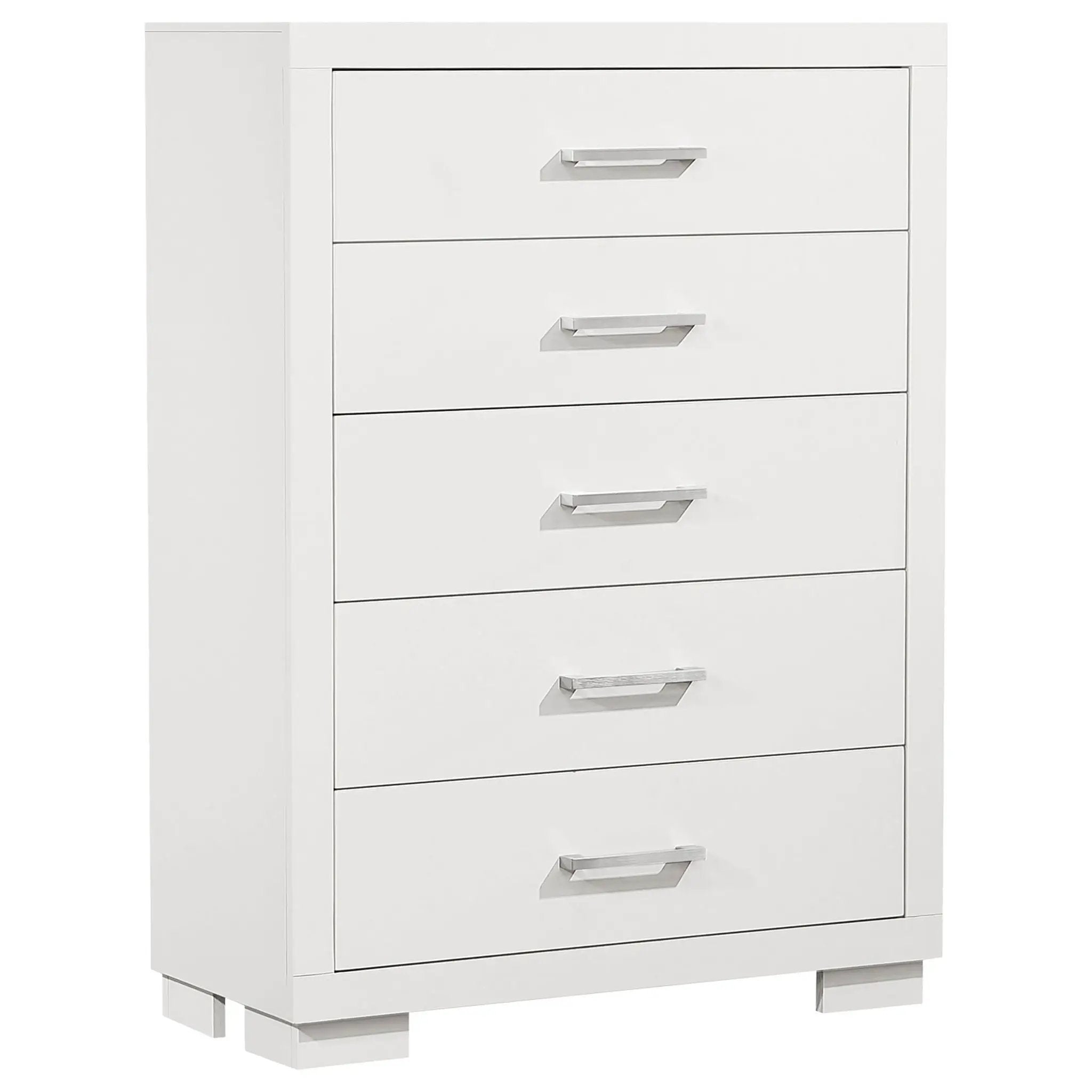 Jessica 5-drawer Bedroom Chest Snow White by Unique Piece Furniture