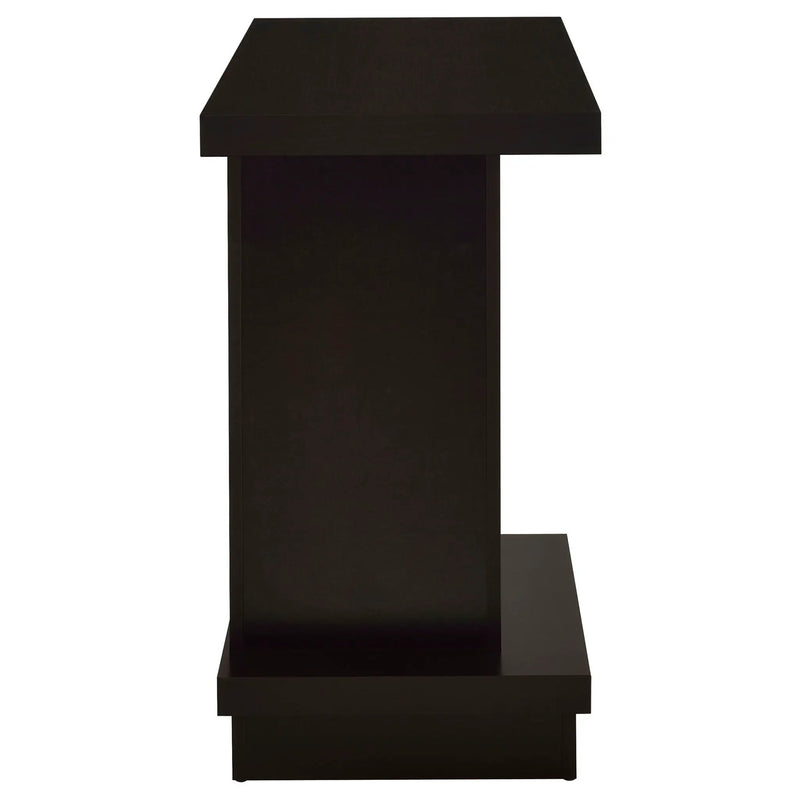 Reston Engineered Wood Pedestal Console Table Cappuccino by Unique Piece Furniture