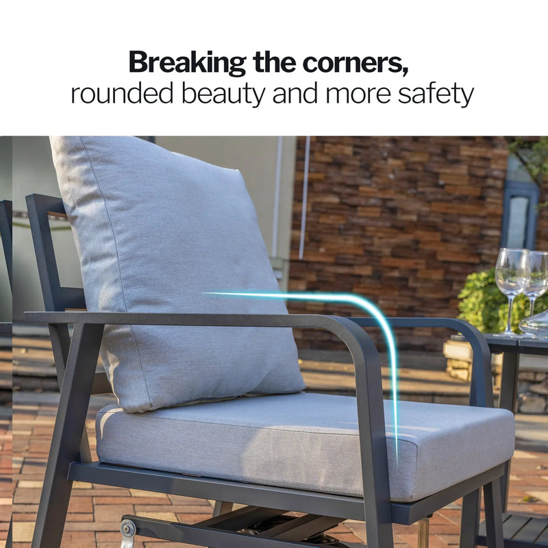 FR Aluminum Outdoor Sofa Swivel Seats by HouseOfZazla