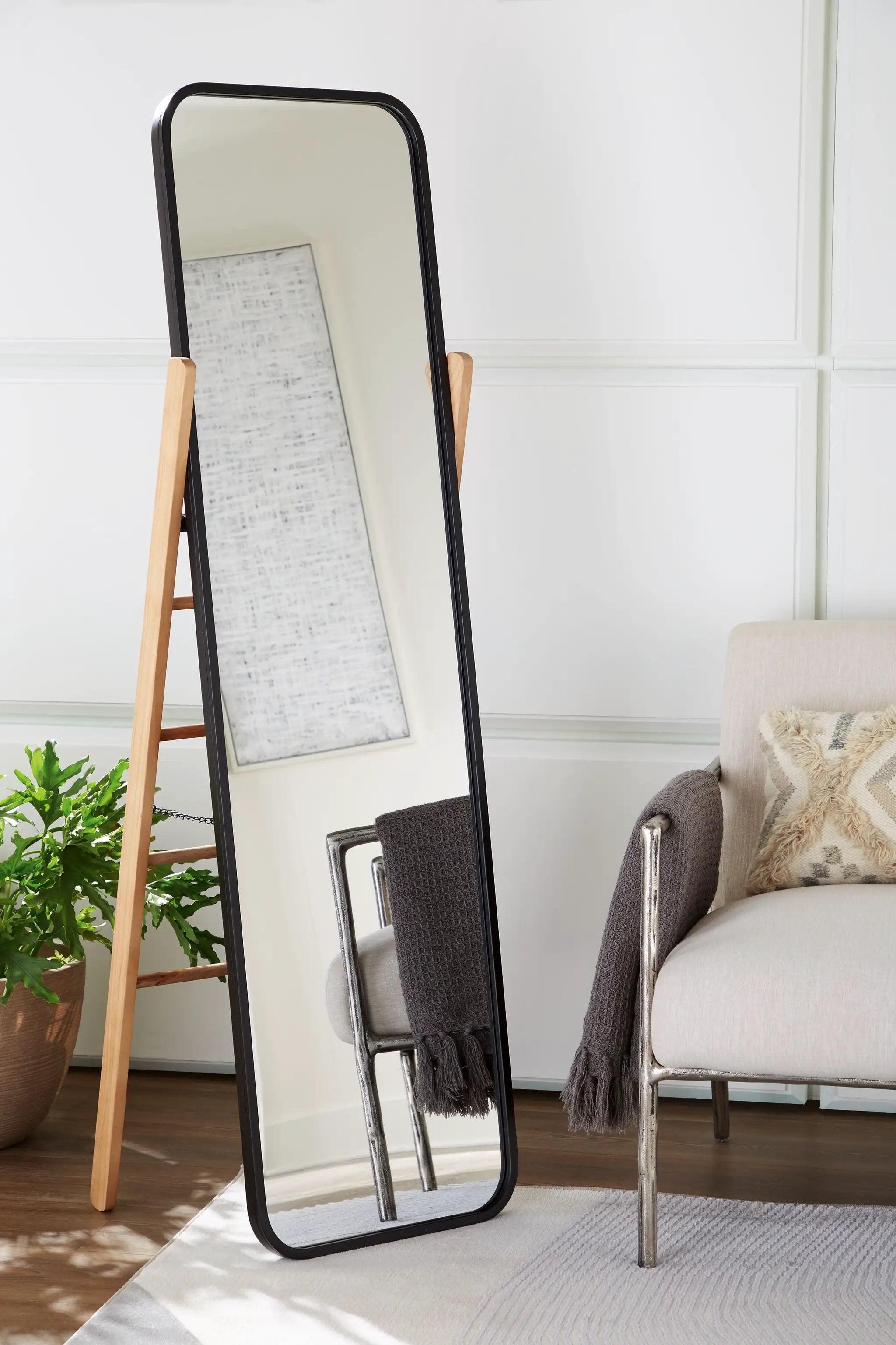 Bronick - Floor Mirror - Black / Brown by Unique Piece Furniture