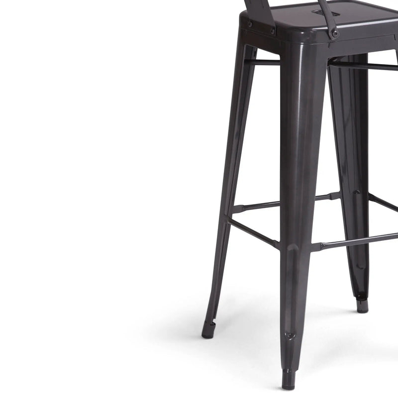Rayne - Curved Back Metal Stool (Set of 2) by Unique Piece Furniture