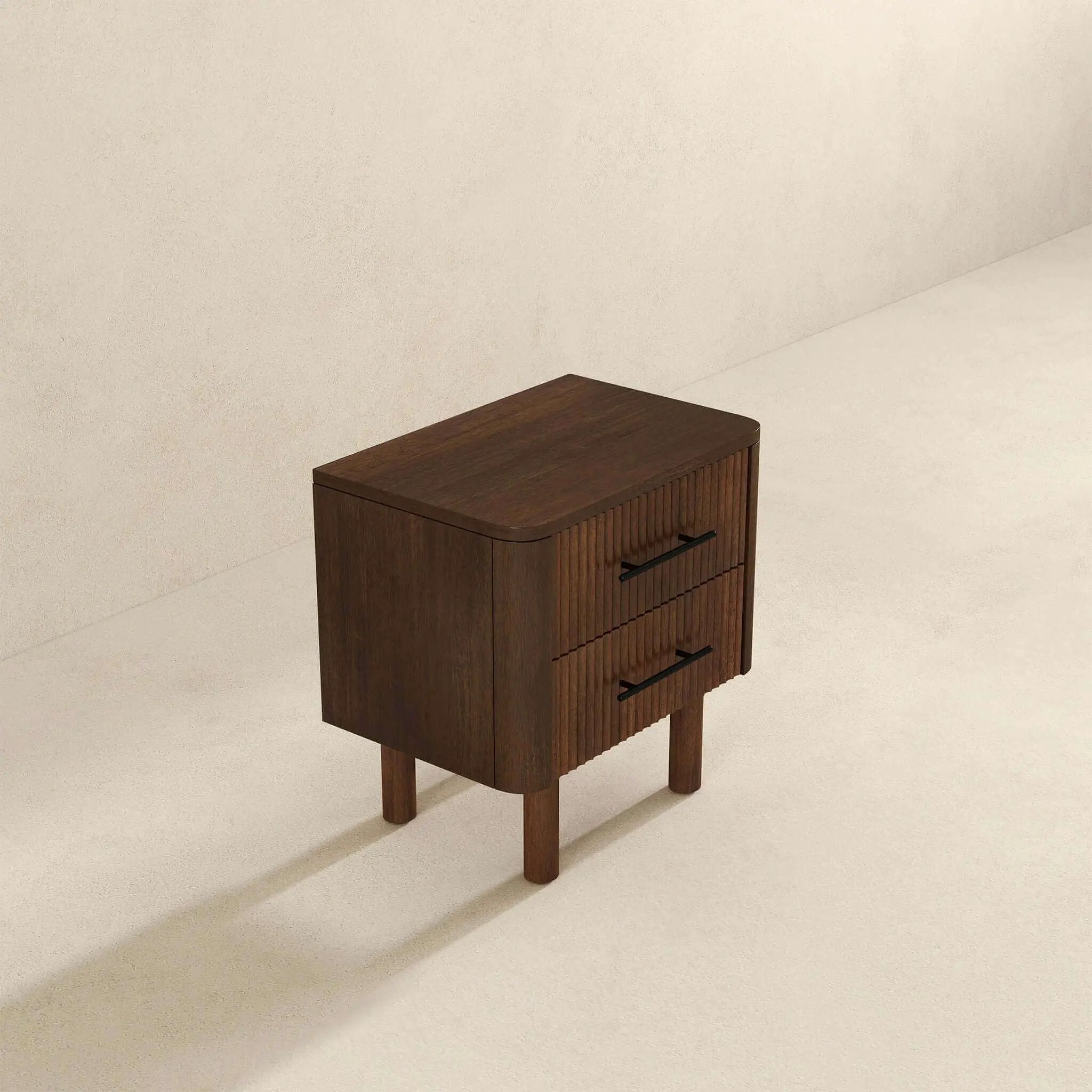 Logan - Nightsd Bed Side Tables With 2 Drawers - Brown by HouseOfZazla