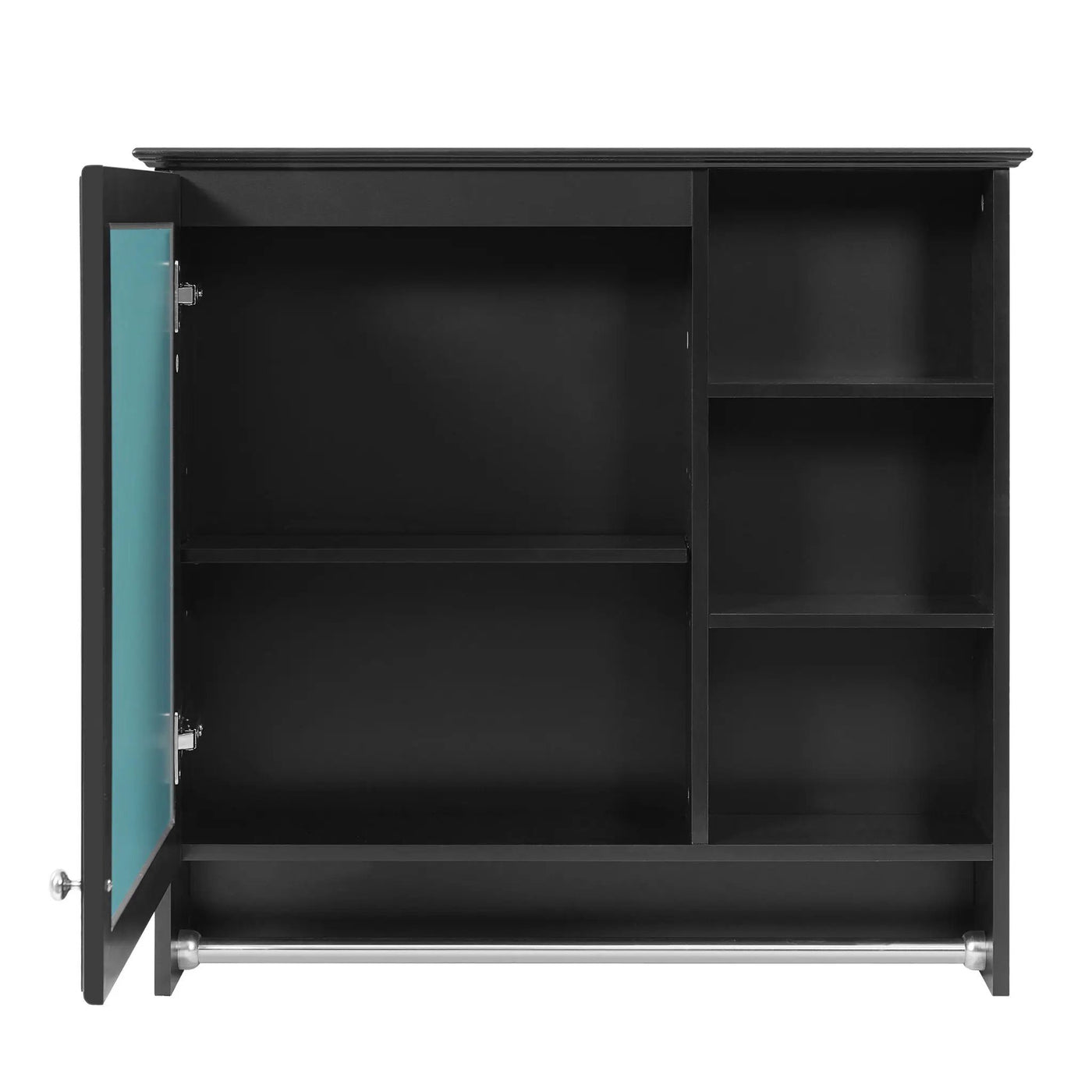 Wall Mount 2 In 1 Mirror Cabinet With Adjustable Shelf, Soft-Closing Hinges by HouseOfZazla