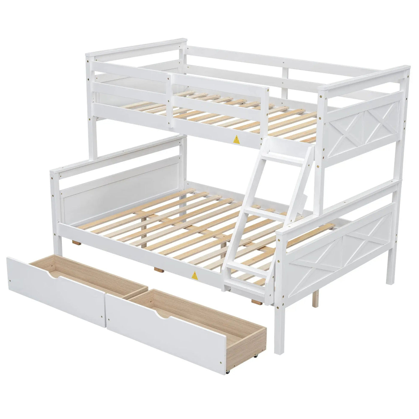 Bunk Bed With Ladder And Safety Guardrail by HouseOfZazla