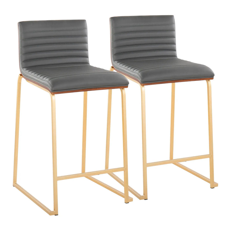 Mason Mara - Contemporary Design Fixed Height Counter Stool (Set of 2) by HouseOfZazla