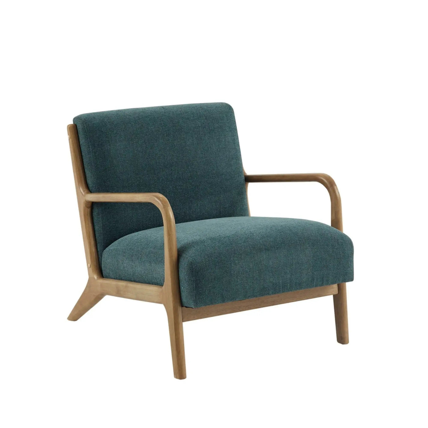 Mid-Century Style Lounge Chair With Upholstered Seat by HouseOfZazla
