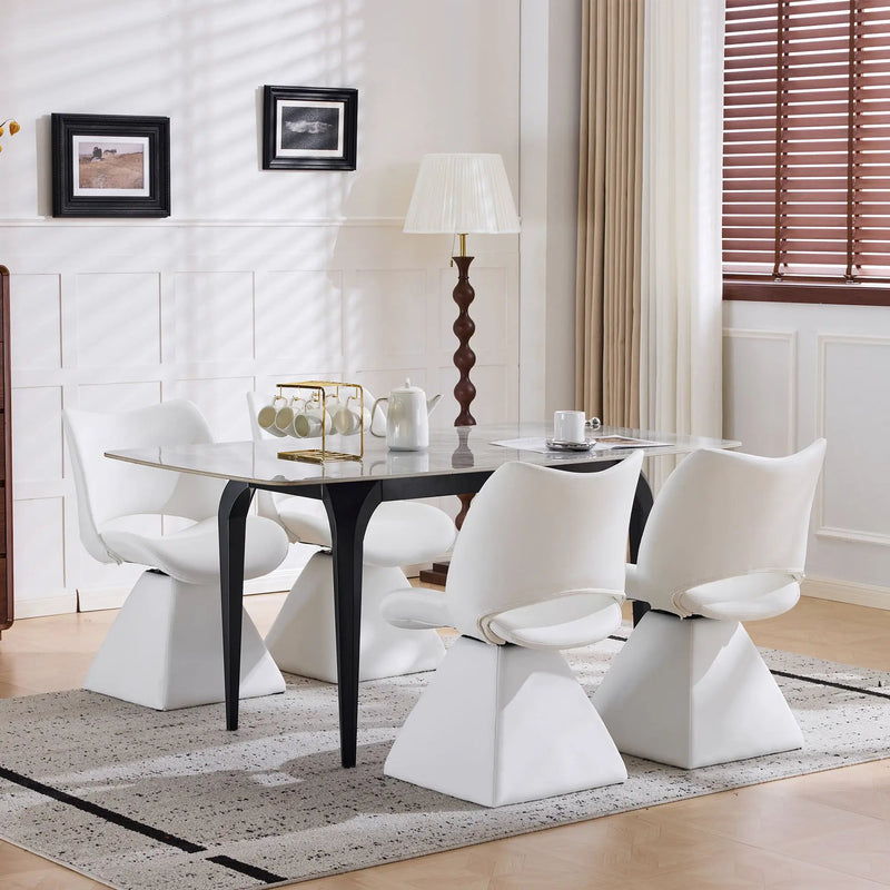 Modern Swivel Dining Chair With High Back by Unique Piece Furniture