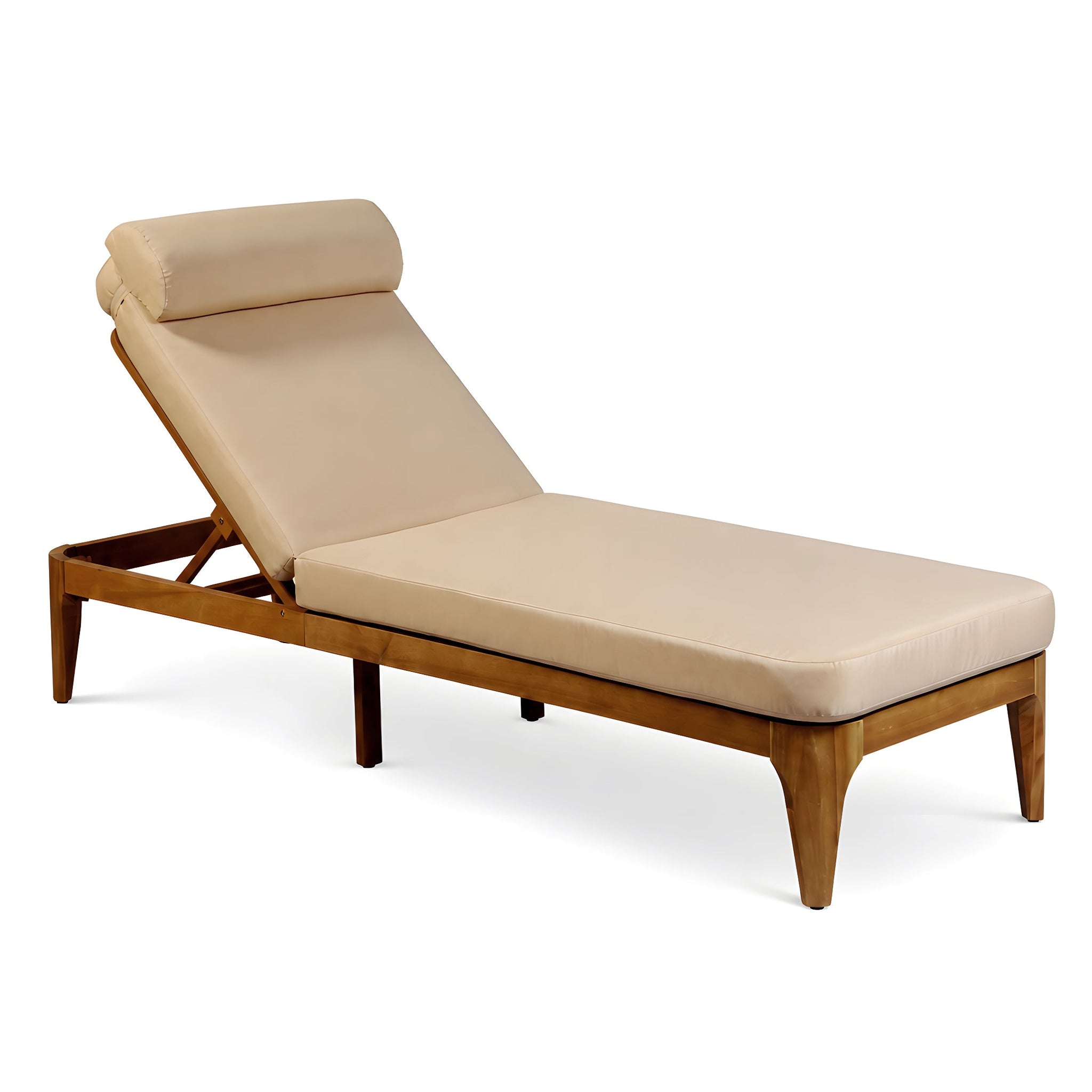 TOPMAX Acacia Wood Chaise Lounge by HouseOfZazla