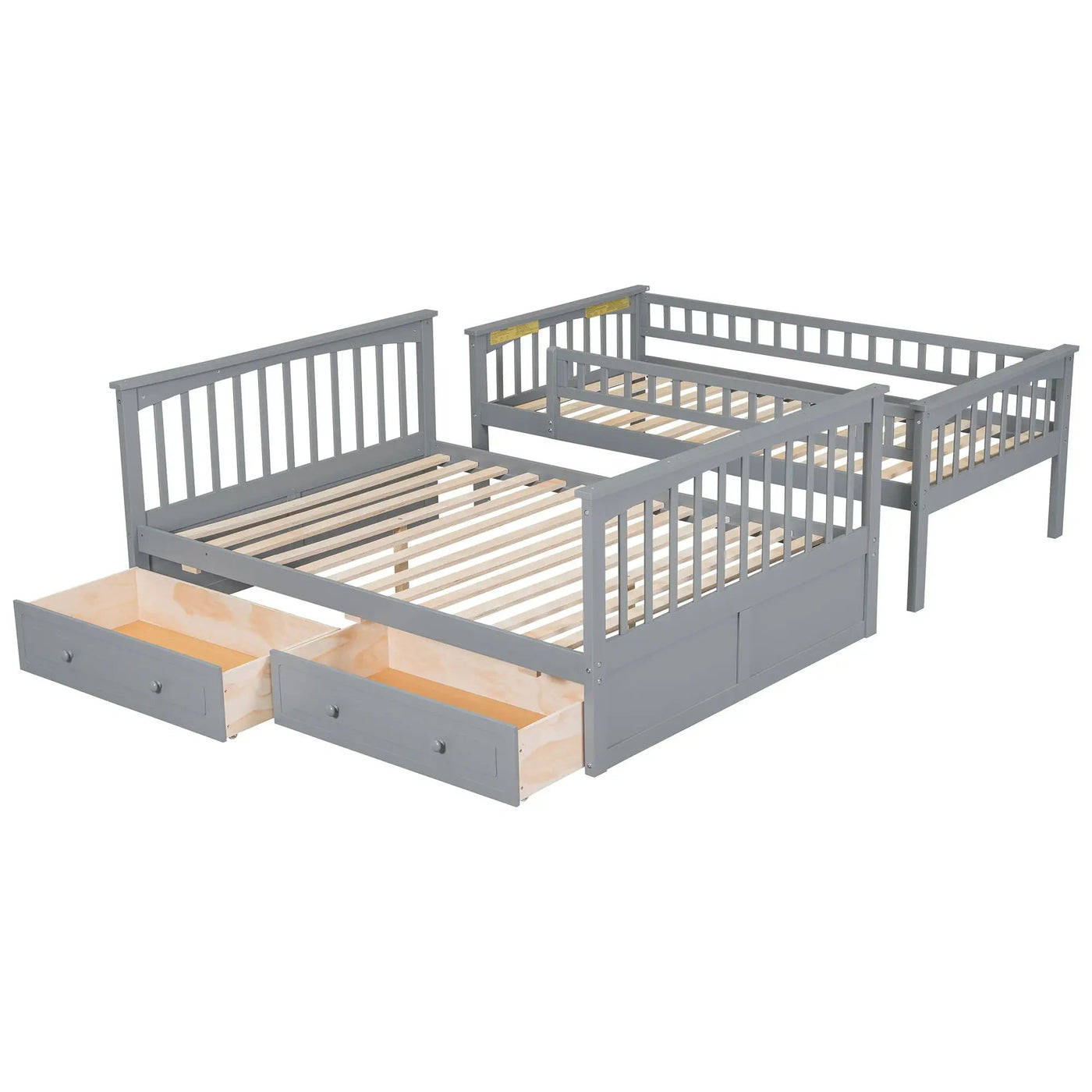 Bunk Bed With Drawers, Convertible Storage Bed by HouseOfZazla