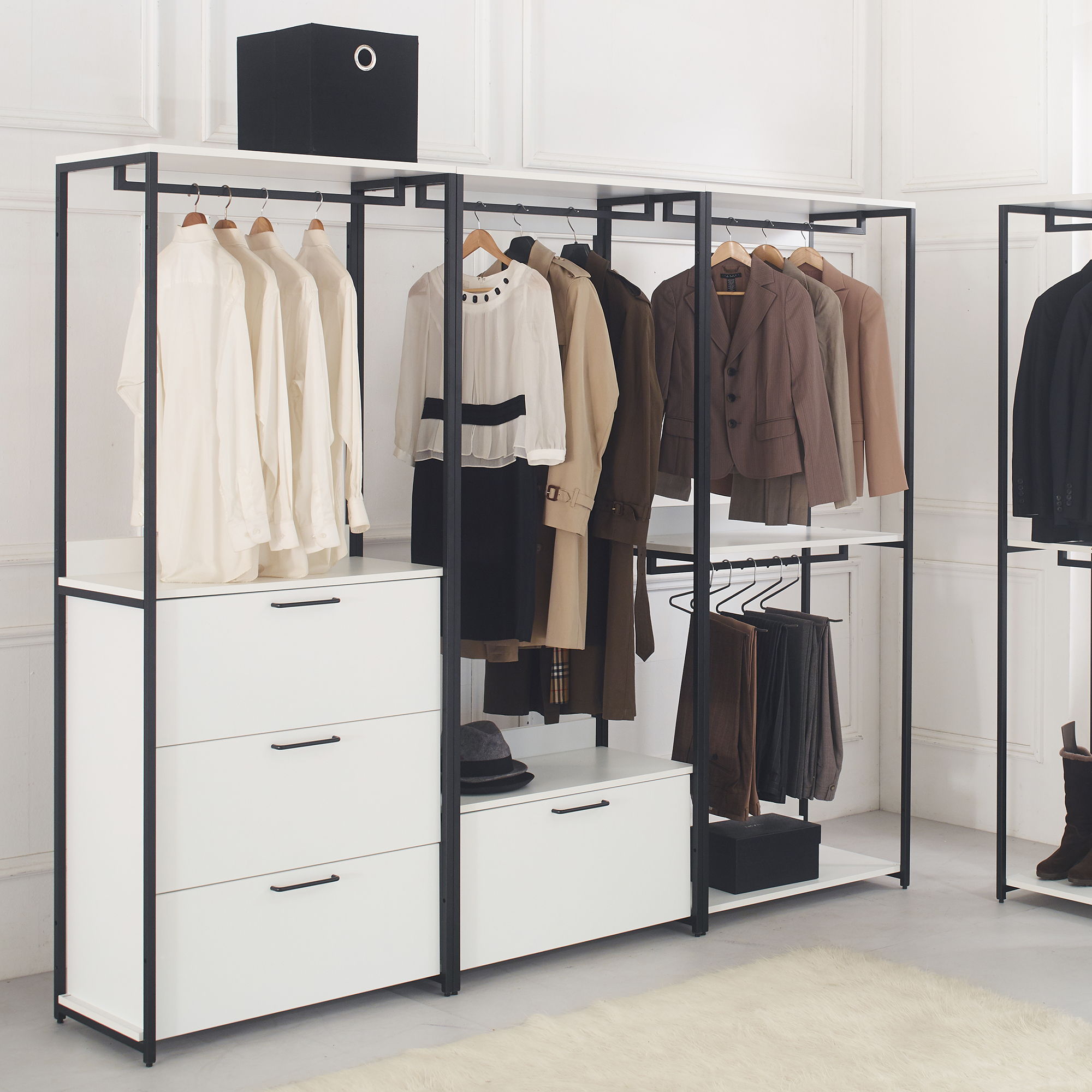 Fiona - Freestanding, Walk-In Closet System - White by HouseOfZazla
