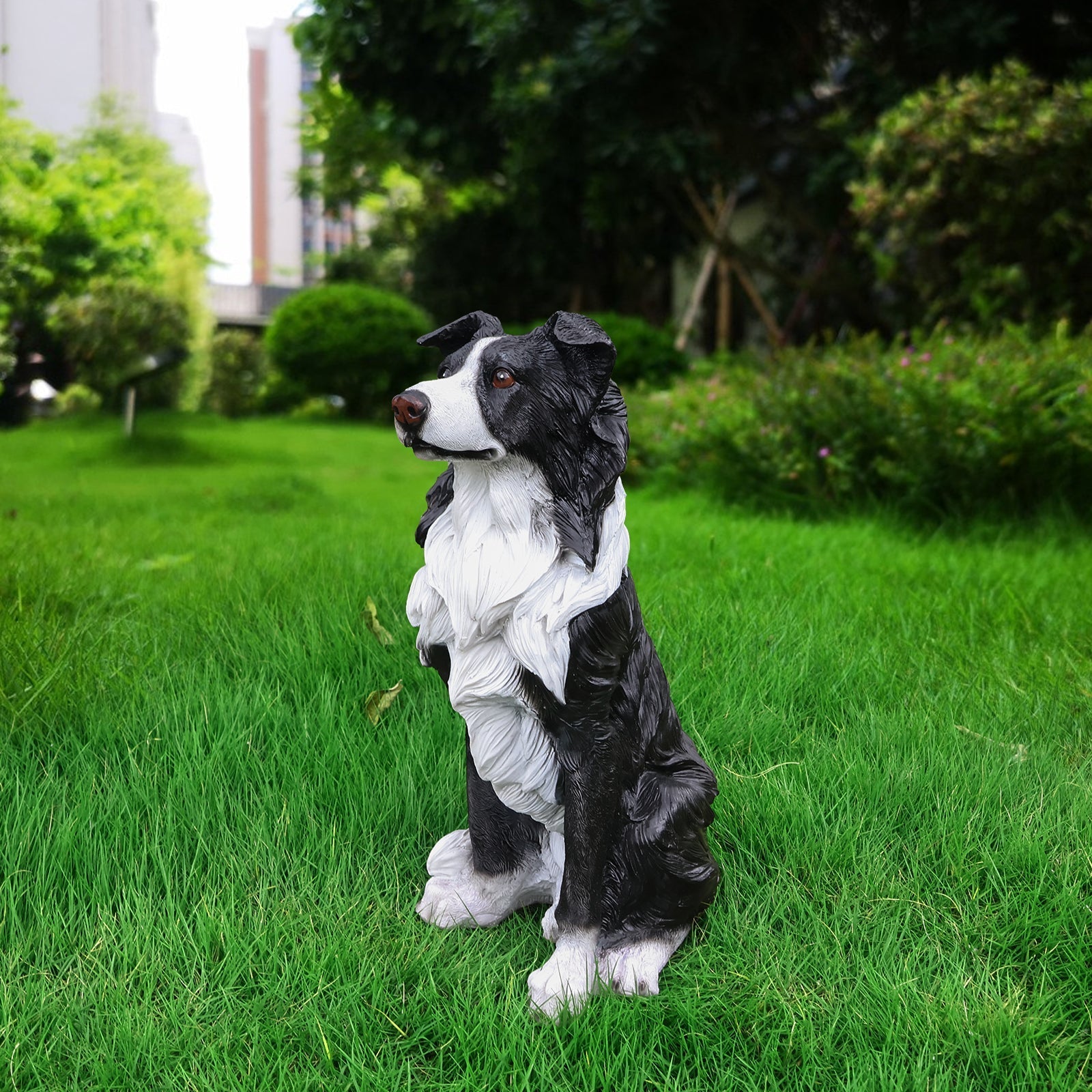 Outdoor Garden Border Collie Dog Statue Greeter by HouseOfZazla