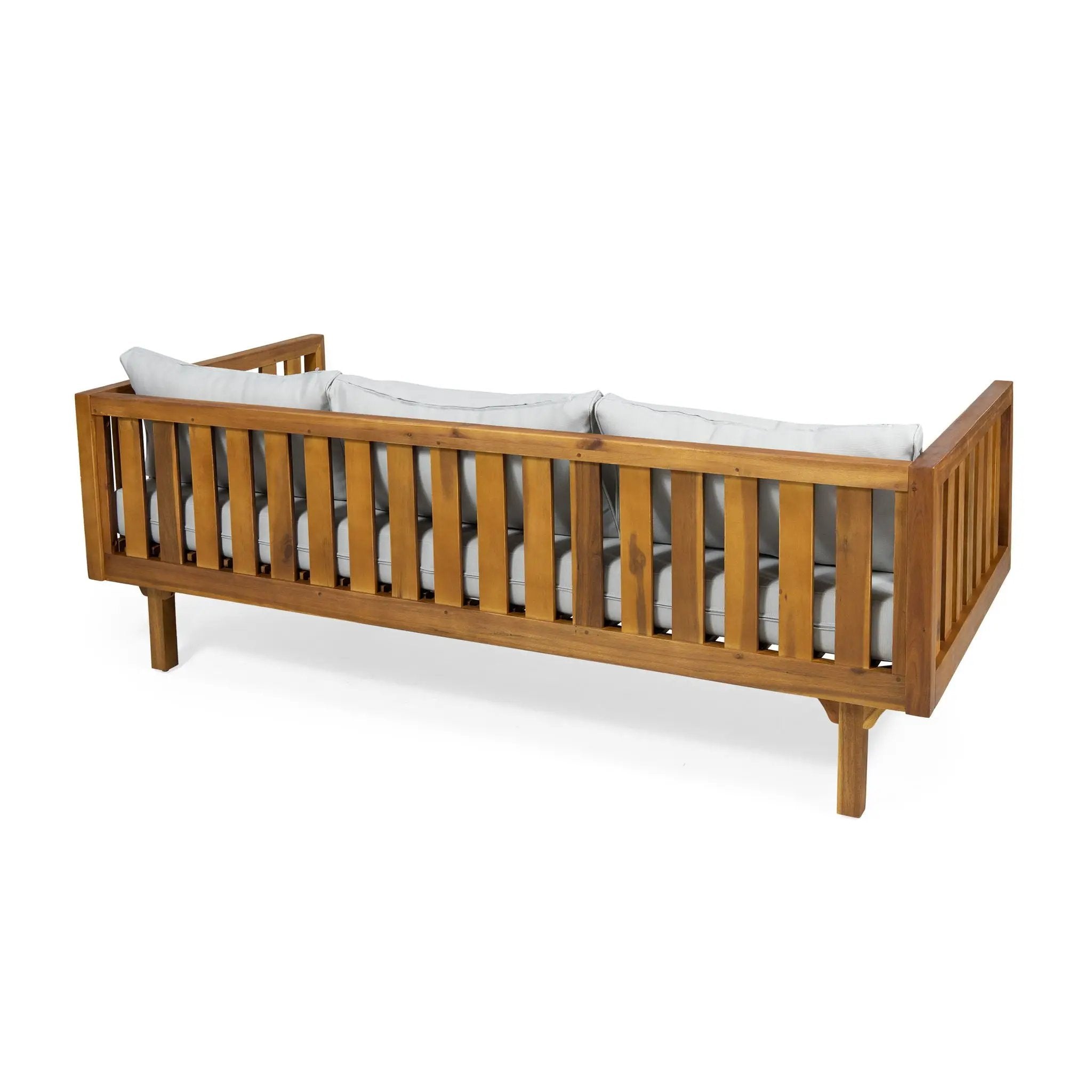 Claremont 3 Seater Daybed Teak Acacia Wood Water Resistant Cushions by HouseOfZazla