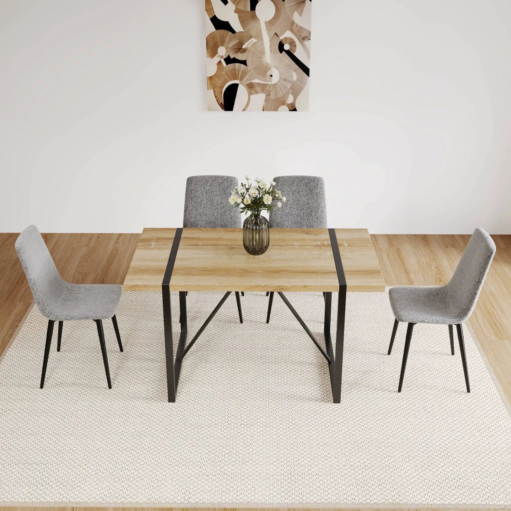 Modern Upholstered Dining Chairs With Cushion Seat And Sturdy Legs (Set of 4) by Unique Piece Furniture