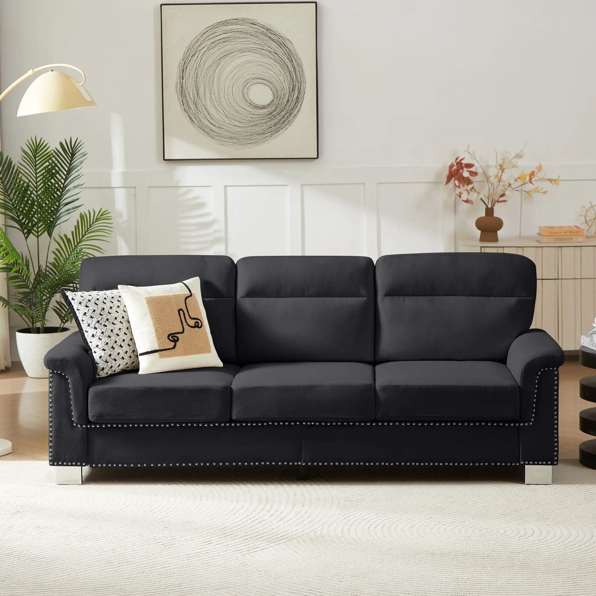 3 Seater Elegant Stationary Sofa by Unique Piece Furniture