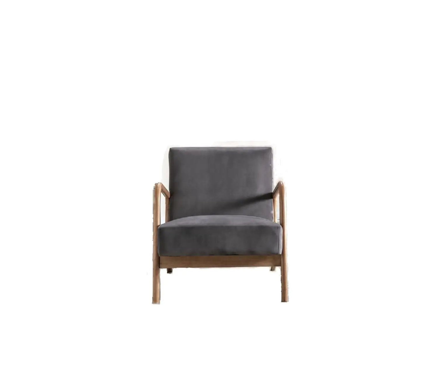 Classic Mid-Century Modern Accent Chairs, Open Framed Armchair With Cushioning by Unique Piece Furniture