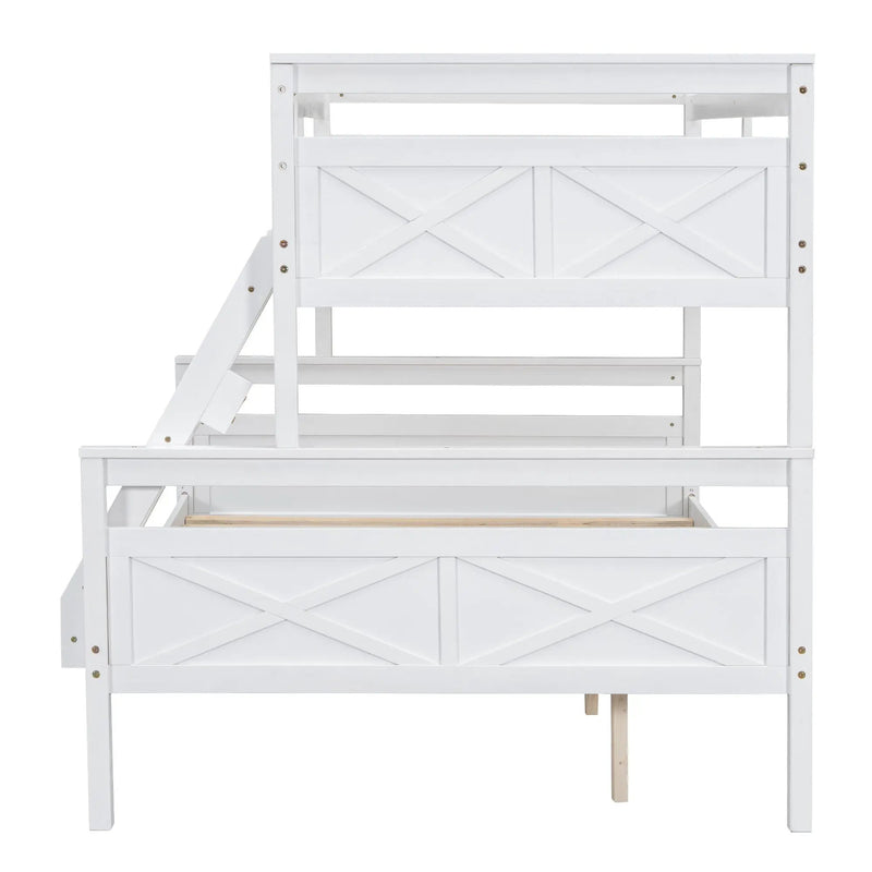 Bunk Bed With Ladder And Safety Guardrail