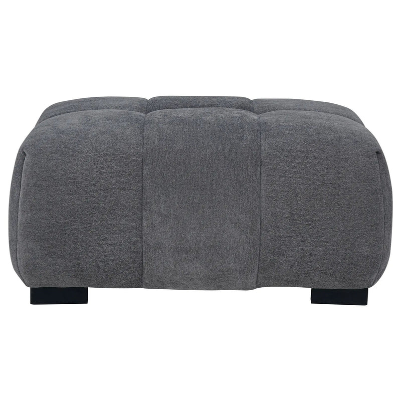 Octavia Upholstered Rectangular Ottoman Charcoal Grey by Unique Piece Furniture