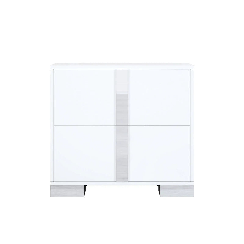 Elegant Nightstand with Metal Foot by HouseOfZazla