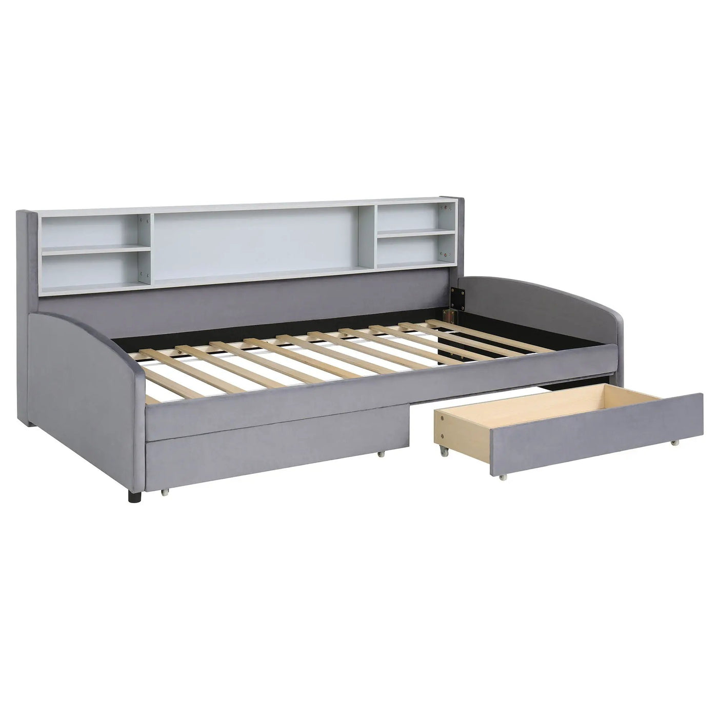 Luxurious Upholstered Platform Bed With Storage Drawers by HouseOfZazla