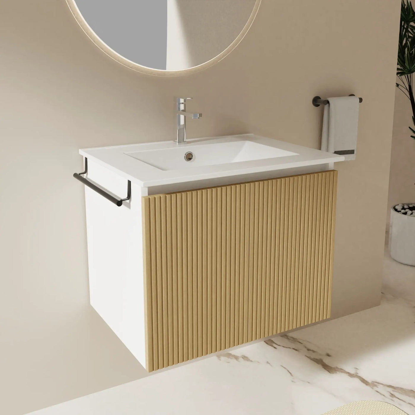 Floating Bathroom Vanity Combo, Towel Rack by HouseOfZazla