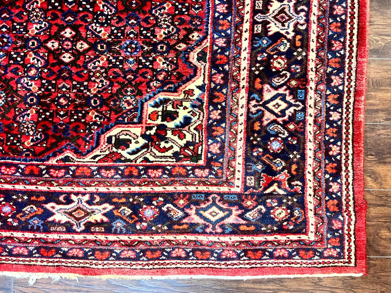 Large Persian Tribal Rug 11x17, Palace Sized Wool Handmade Vintage Carpet, Oversized Hand Knotted Rug, Red, Hamadan Dargazin Rug by Jewel Rugs