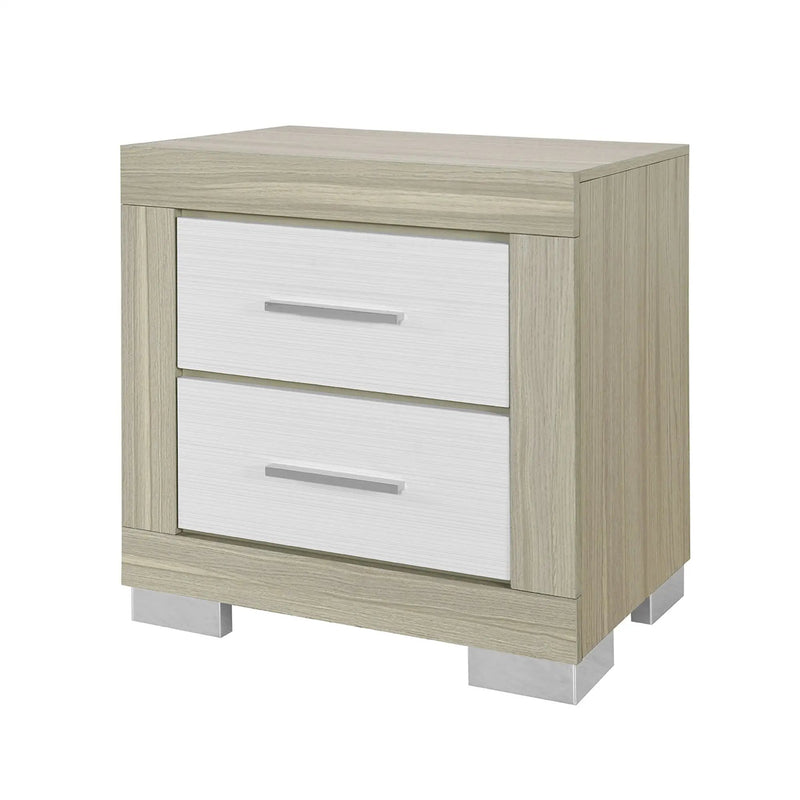 Elsa - 2 Toned Nightstand With Bar Handle And Spacious Drawers by Unique Piece Furniture