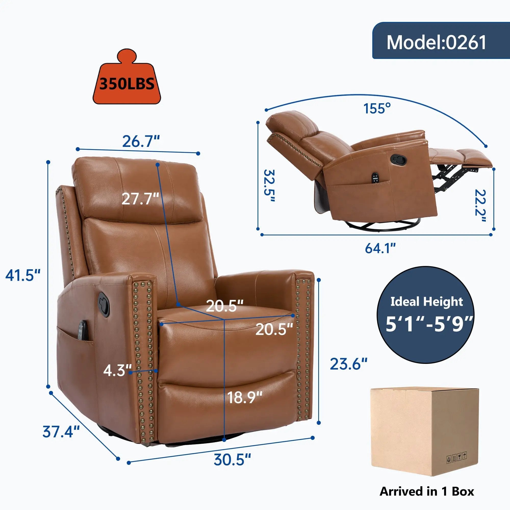 Deep Swivel Recliner and Massage Chair by HouseOfZazla